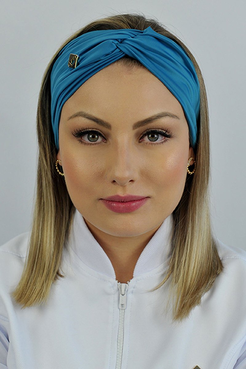 turbante feminino azul tiffany