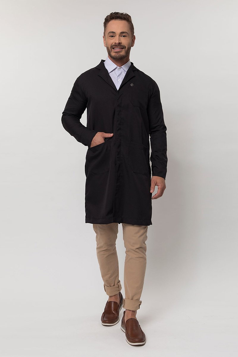 jaleco masculino manga longa heitor preto