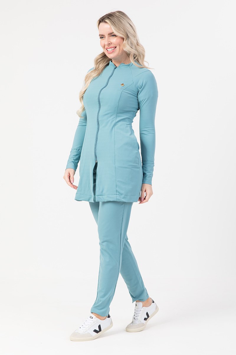 jaleco feminino clara azul ciano 2