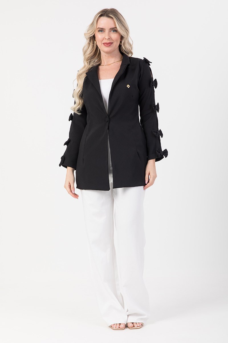 jaleco feminino manga longa katherine preto
