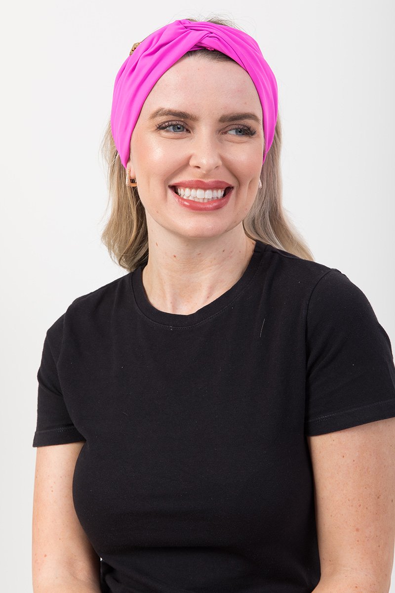 turbante feminino rosa neon1