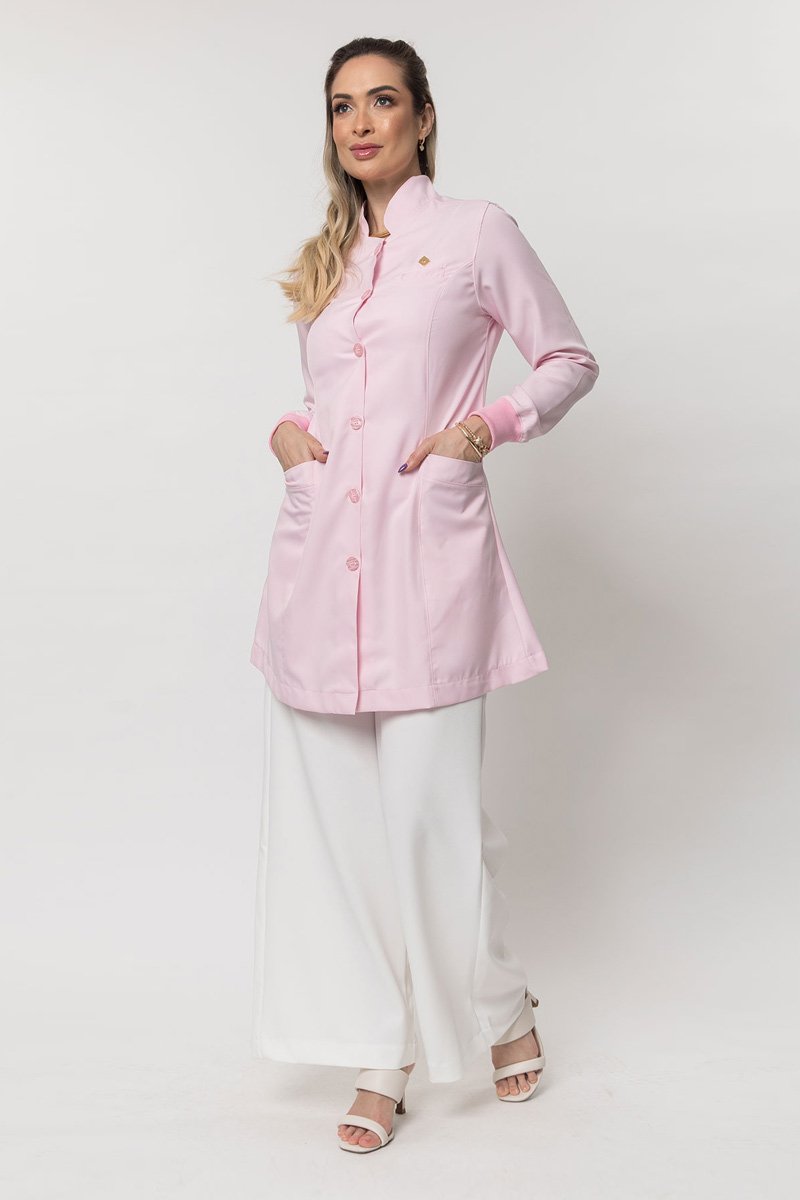 jaleco manga longa rosa bebe 3