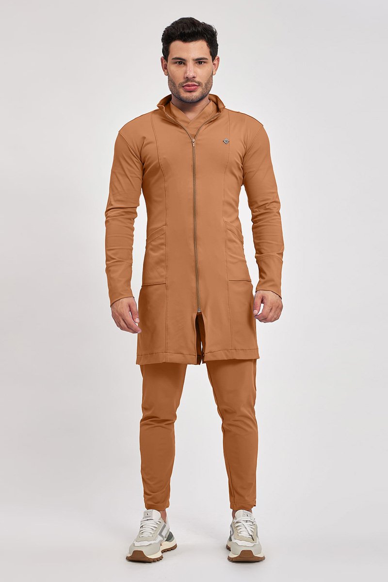 jaleco masculino benicio camel 2
