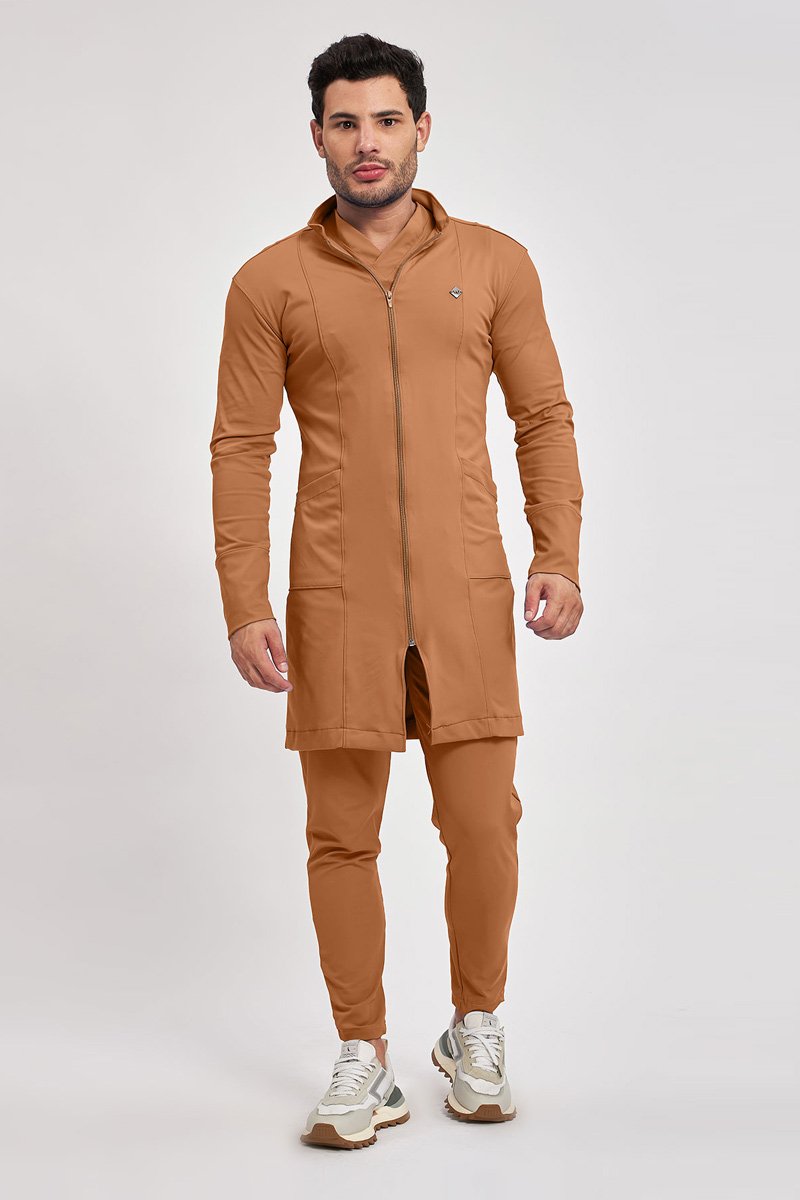jaleco masculino benicio camel 3
