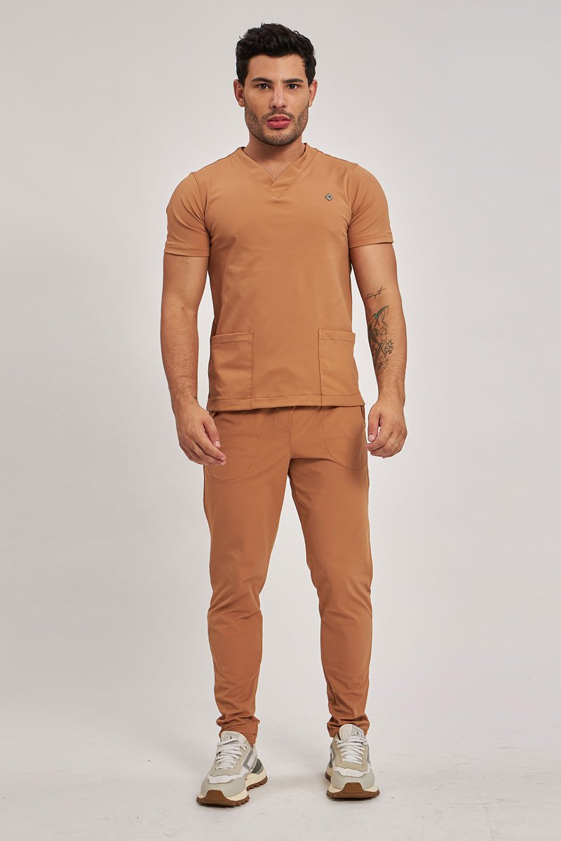 scrub masculino lorenzo camel 3