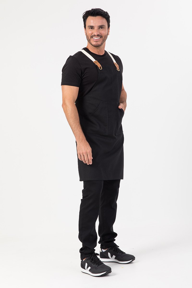 avental de linho preto masc 3